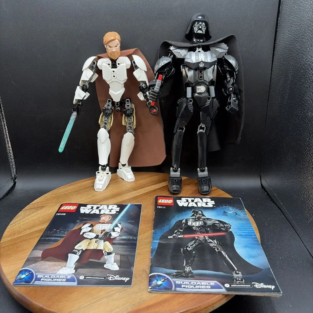Lot Of 2 LEGO Star Wars Darth Vader Obi-Wan Buildable Figures 75109 75111